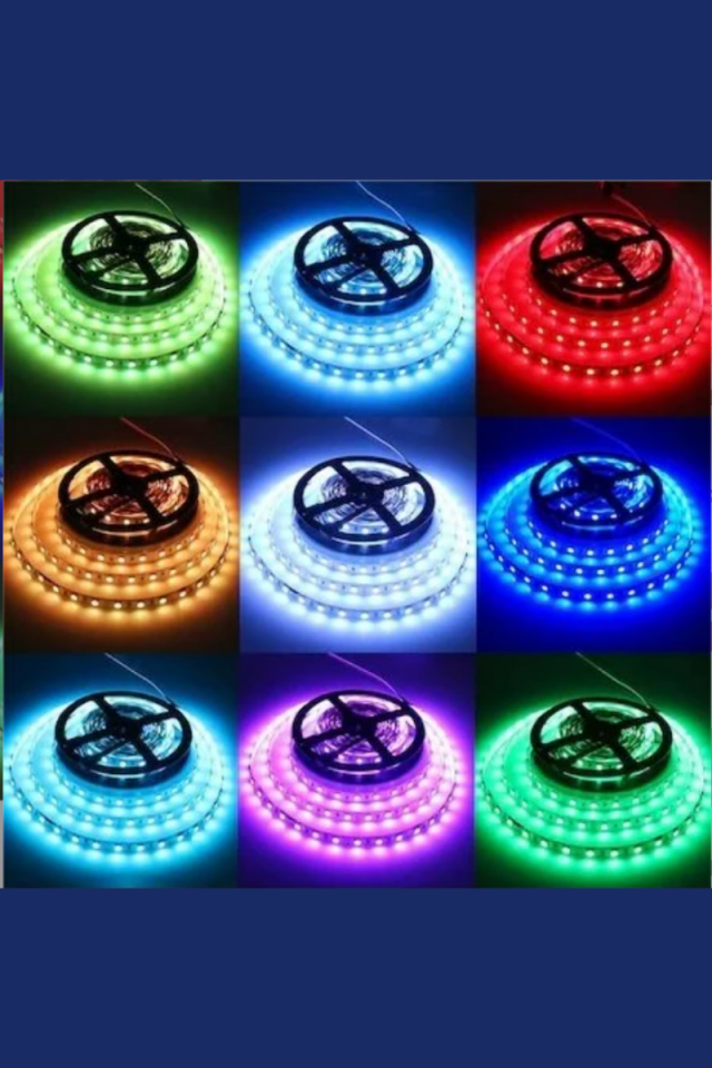 24 Volt 5050 Şerit Led RGB IP20 İç Mekan (5 Metre)