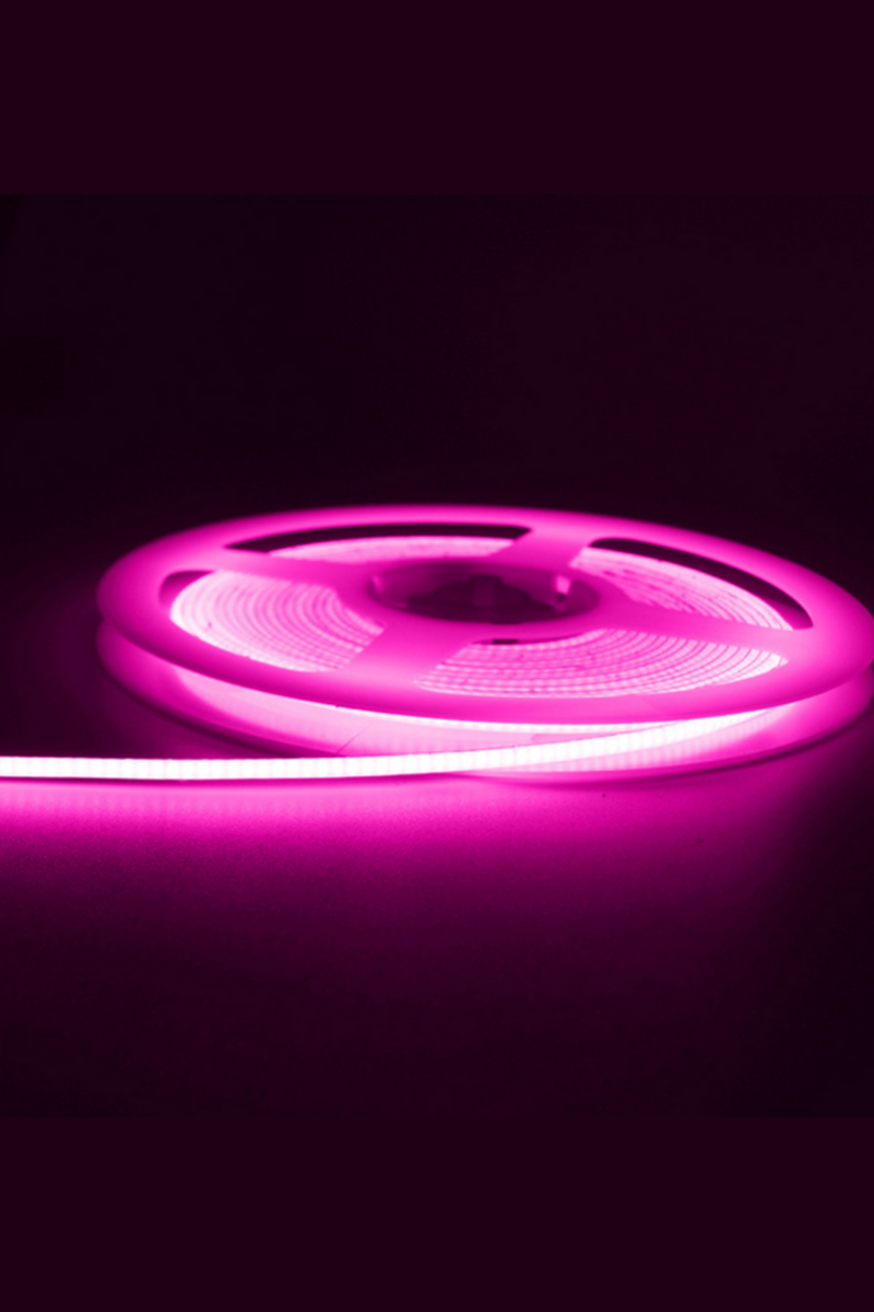 12V Cob Şerit Led 3MM 400 Ledli İnce Esnek Mor Cob Led IP20 (5 Metre)