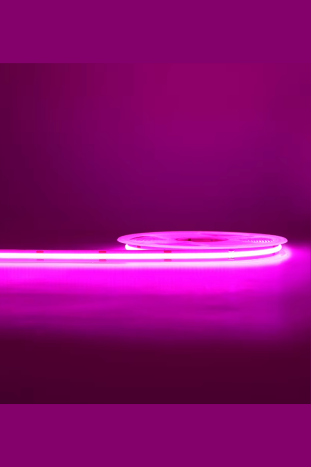 12V Cob Şerit Led 3MM 400 Ledli İnce Esnek Mor Cob Led IP20 (5 Metre)