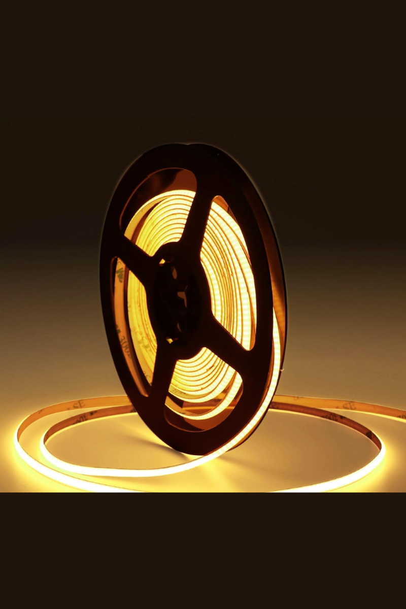 12V Cob Şerit Led 3MM 400 Ledli İnce Esnek Gün Işığı Cob Led IP20 (5 Metre)