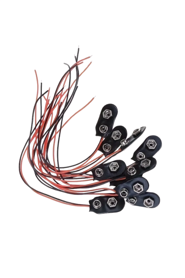 9V Pil Yuvası 9V Pil Tutucu Yuvası (10 Adet)