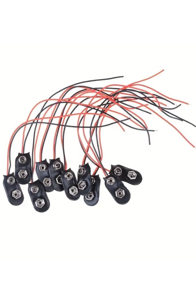 9V Pil Yuvası 9V Pil Tutucu Yuvası (10 Adet)