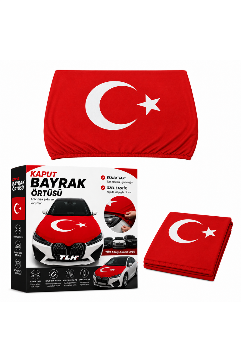 Kaput Bayrak Örtüsü  Araç Üstü Türk Bayrağı