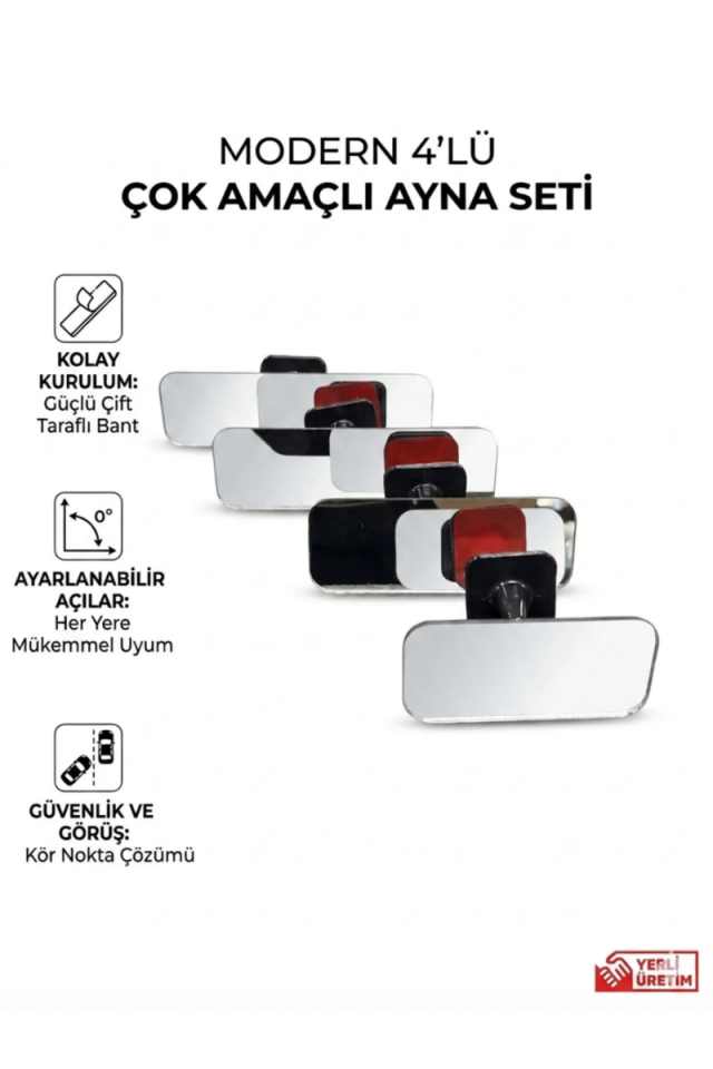 4’Lü Çok Amaçlı Araç Ayna Seti