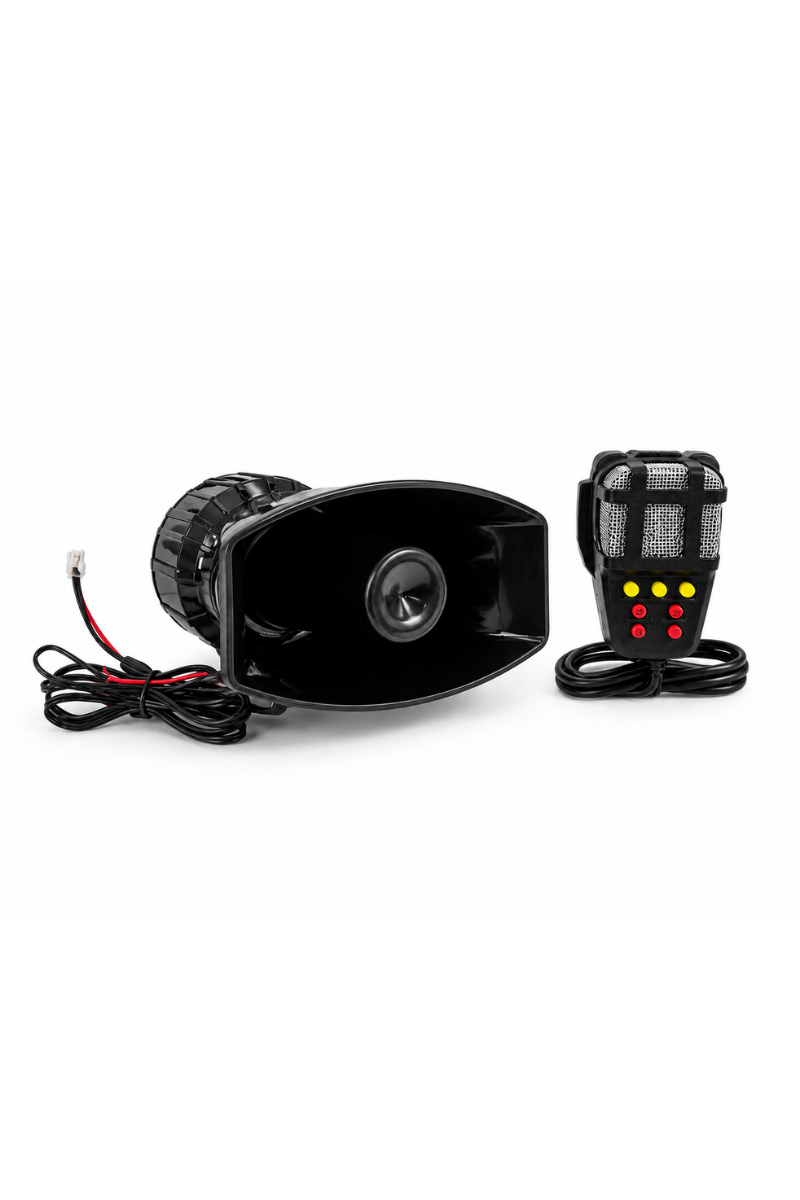 12V Mikrofonlu Siren Güçlü Sesli Araç Sireni ve Anons Sistemi 100W
