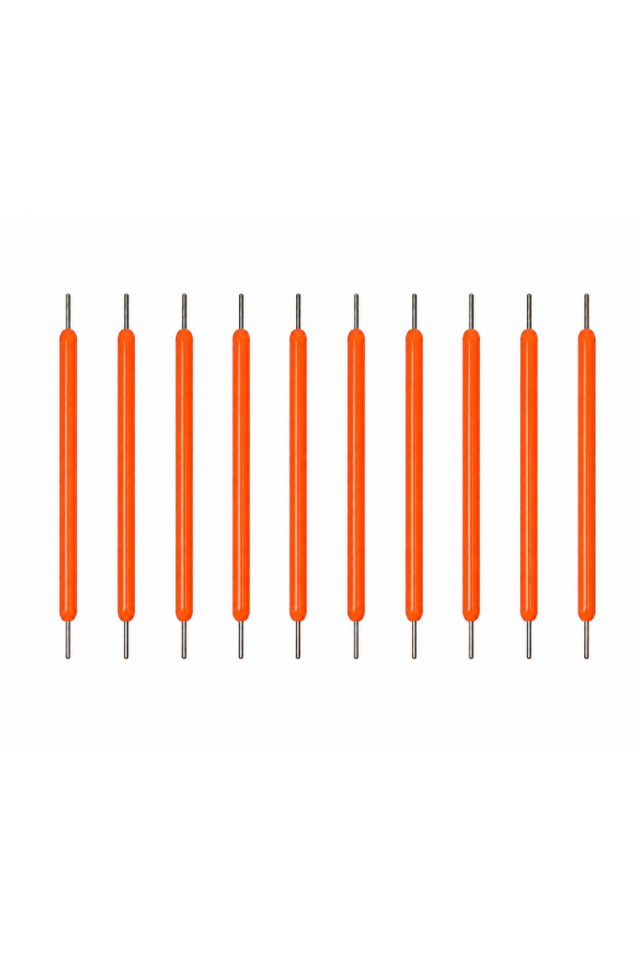 12 Volt 38MM Kırmızı LED Filament Retro Tungsten Görünümlü Dekoratif Filament (10 Adet)