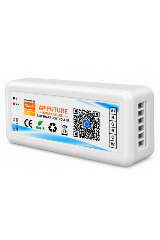 Tuya Destekli 5-24V Wifi Kontrollü RGB-W-WW 5 Kanallı Led Kontrol Devresi