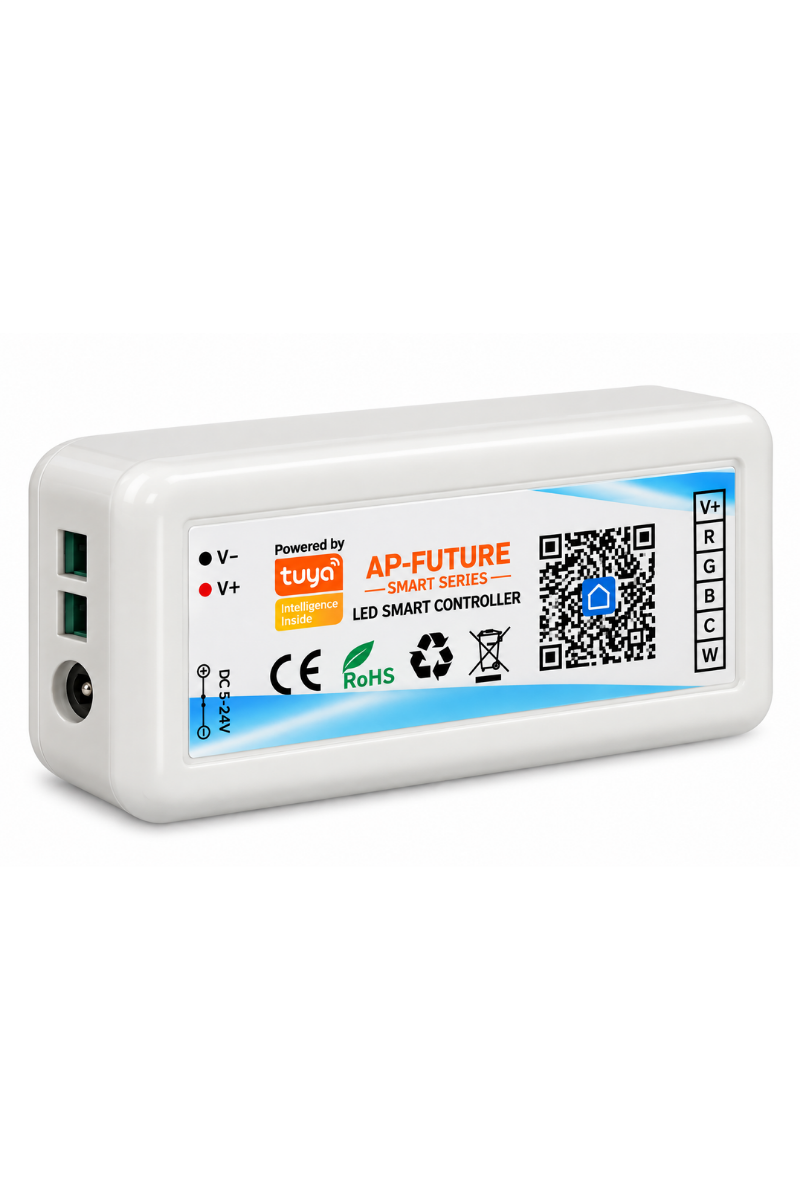 Tuya Destekli 5-24V Wifi Kontrollü RGB-W-WW 5 Kanallı Led Kontrol Devresi
