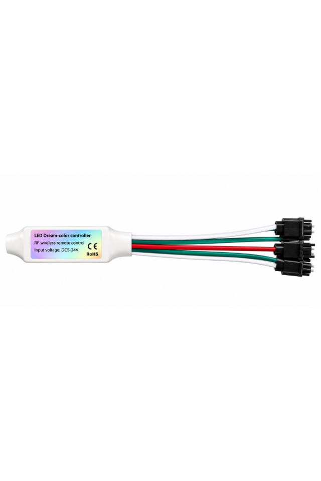 5-24V WS2811 Tek Renk Pixel Şerit Led Kontrol Cihazı Duvar Tipi Kablosuz 4 Çıkışlı