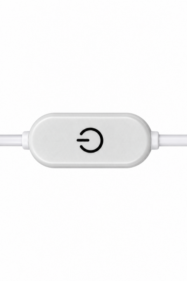 100 CM USB Girişli Touch Dokunmatik LED Dimmer ve Aç/Kapat Anahtarı 5V 2A Ucu Açık Beyaz Kablo