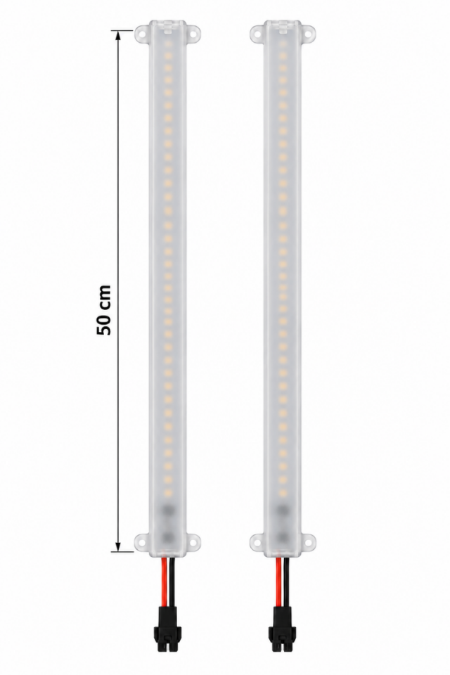 220V Opak Cam Kasalı 4014 Dim Edilebilir 50 CM Gün Işığı Çubuk Bar Led